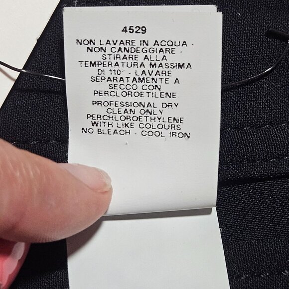 Alberta Ferretti Black Pants Women 10 Business Court Elegant Boho Chic Authentic - Picture 14 of 16